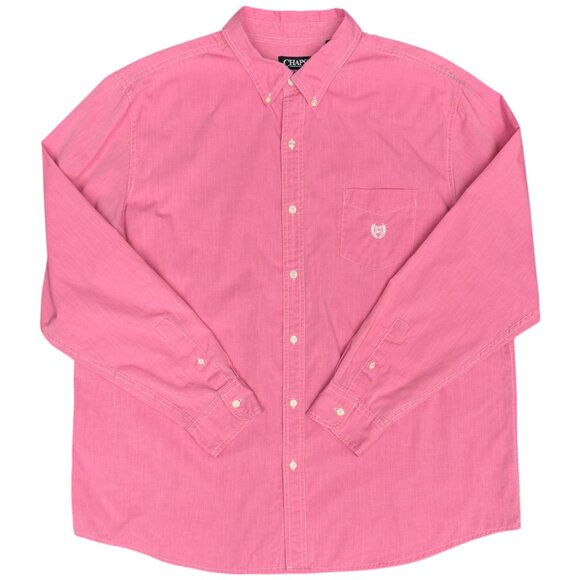 EUC Women's CHAPS‎ Easy Care Button-Down Shirt Pink- Size XXL - Picture 1 of 12